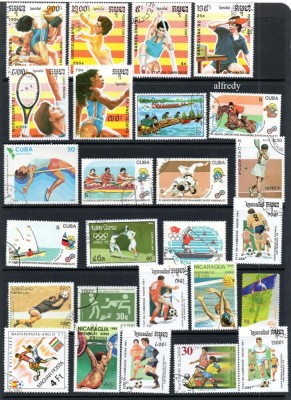 Sport, lot uzat, stampilat foto