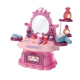 Set de joaca oglinda si accesorii frumusete, 24 piese, Roz, ATU-088847