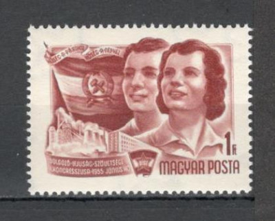 Ungaria.1955 Posta aeriana-Congresul organizatilor de tineret SU.132 foto