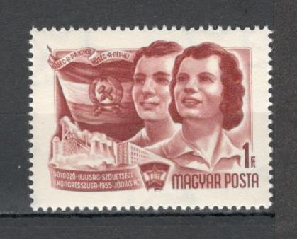 Ungaria.1955 Posta aeriana-Congresul organizatilor de tineret SU.132
