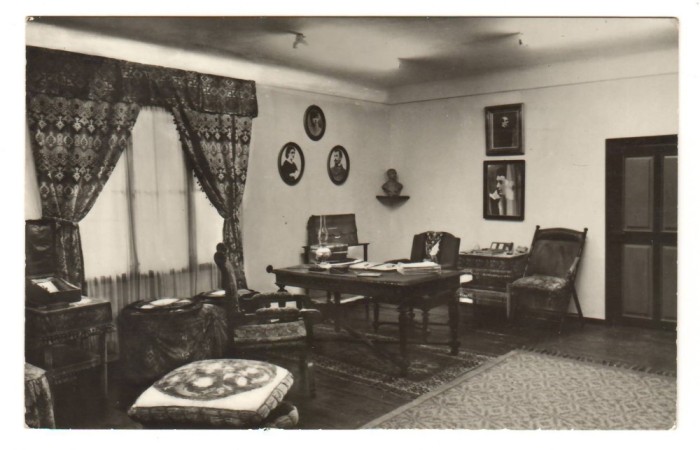 CPIB 23883 CARTE POSTALA - MIRCESTI - INTERIOR DIN CASA MEMORIALA &quot;V. ALECSANDRI&quot;, CIRCULATA, 1972, STAMPILE, TIMBRU