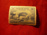 Timbru Australia 1932 -3C albastru- Pod in Port Sidney