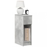 Gossi noptiera cu sertar gri beton 20x36x60 cm