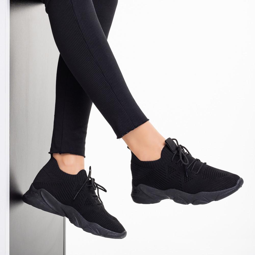 Pantofi sport dama negri din material textil Arianna, 39 | Okazii.ro