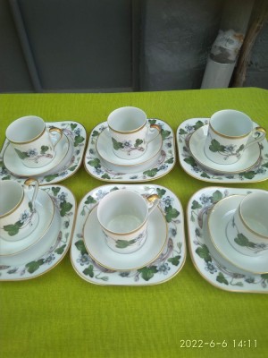 Portelan suedez Hackefors, superb servici de cafea s desert foto