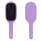 Perie de păr ovală, mov, aspect rubber, 23 cm, CMCLASS
