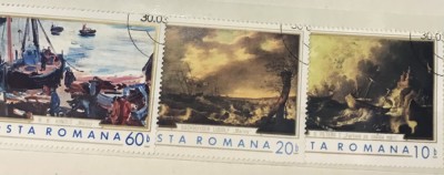 (F) Timbre Serii Romania Arta foto
