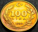 Cumpara ieftin Moneda 100 LIRE - TURCIA, anul 1989 * cod 1144 A, Europa