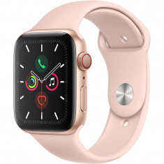 Smartwatch Apple Watch Series 5 GPS Cellular 44mm Gold Aluminium Case with Pink Sand Sport Band S/M &amp;amp; M/L foto