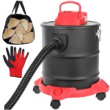 Set Curatare Semineu, Soba cu Aspirator Cenusa, Manusi si Geanta Textila de Lemne, Functie de Suflare si Aspirare, Putere 1600W, Rezervor 20L