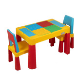 Set masa lego si 2 scaune, cu spatiu de depozitare, picioare antiderapante