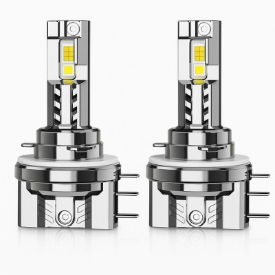 Set 2 Becuri LED Auto H15 30000LM DRL Faza Lunga Scurta 6000K Canbus Turbo Fan Plug &amp;amp; Play IP68 Aluminiu, Canbus, fara eroare de bec ars AutoREY&amp;reg; foto