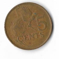 Moneda 5 cents 1980 - Trinidad Tobago