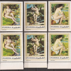 FUJEIRA PICTURA NUD ( 2 serii dt. + ndt.) MNH