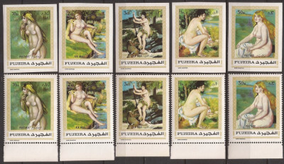 FUJEIRA PICTURA NUD ( 2 serii dt. + ndt.) MNH foto