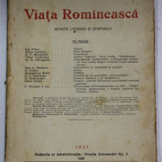 VIATA ROMANEASCA , REVISTA LITERARA SI STIINTIFICA , ANUL XVIII , NO. 9 , SEPTEMBRIE , 1926
