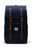 Herschel rucsac Retreat Backpack culoarea albastru marin, mare, neted