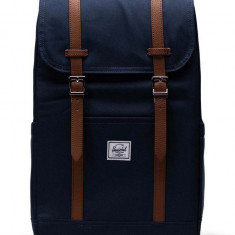 Herschel rucsac Retreat Backpack culoarea albastru marin, mare, neted