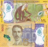 Costa Rica 5000 Colones, Bancnota Polimer UNC, 2018-2020