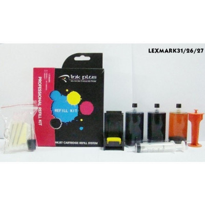 Kit refill color Lexmark-26 Lexmark-27 Lexmark-33 Lexmark-35 reincarcare cartuse foto