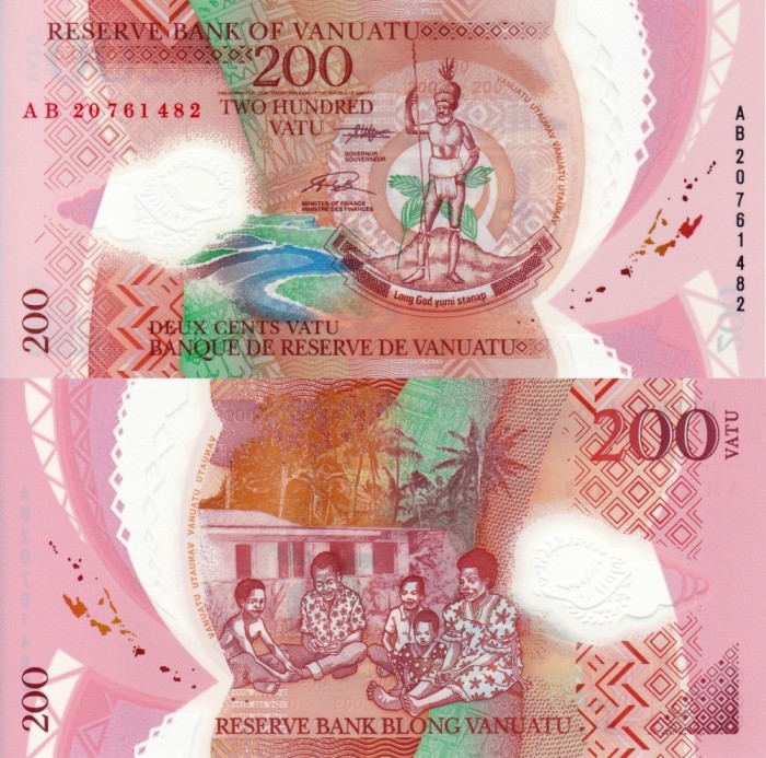 VANUATU 200 vatu ND 2020 polymer UNC!!!