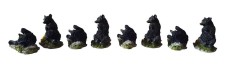 Statuete decorative, Set 8 Ursi, Multicolor, 6.5 cm, 591S foto