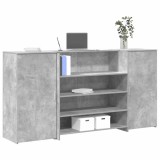 VidaXL Birou de recepție Gri beton 200x50x103,5 cm Lemn prelucrat