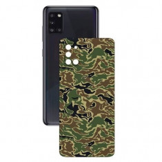 Set Folii Skin Acoperire 360 Compatibile cu Samsung Galaxy A31 (Set 2) - ApcGsm Wraps Camo Green