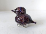 Pasare / pasarica de sticla Padurea Neagra RSR, veche, vintage, decor, 7x4cm