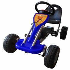 vidaXL Kart cu pedale Go Kart, albastru 90254
