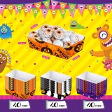 Set de 160 de tavi pentru bomboane de Halloween Nuenen, multicolor, hartie, 12,9 x 8,1 x 4,3 cm