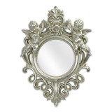 Oglinda cu o rama argintie cu decoratiuni cu ingerasi NF-141