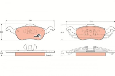 TRW GDB1358 COTEC set placute frana,frana disc foto