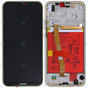 Huawei P20 Lite (ANE-L21) Capac frontal al modulului de afișare + LCD + digitizer + baterie aurie 02351WRN foto