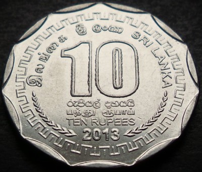 Moneda exotica 10 RUPII / RUPEES - SRI LANKA, anul 2013 * cod 4541 A foto