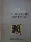 STUDII DE ISTORIE A FILOZOFIEI UNIVERSALE VOL.6-COLECTIV
