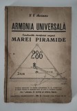 Carte veche V V Moisescu Armonia Universala Concluziile descifrarii enigmei Marei Piramide carte rara Lipsa planse