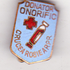 bnk ins Insigna Crucea Rosie a RSR - Donator onorific