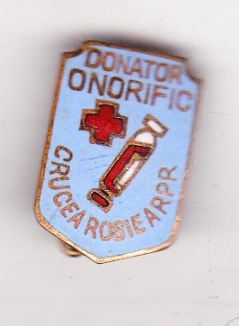 bnk ins Insigna Crucea Rosie a RSR - Donator onorific foto