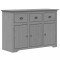 Servanta &quot;BODO&quot;, gri, 115,5x44x80 cm, lemn masiv de pin