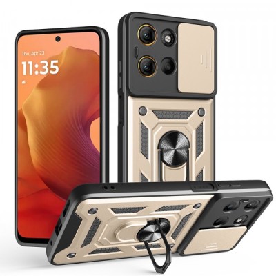 Husa pentru Motorola Moto G15 / G15 Power, Techsuit, CamShield, Aurie foto