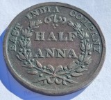 239. Moneda India 1/2 anna 1835