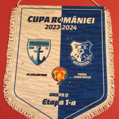 Fanion (protocol-oficial) meci fotbal VOLUNTARI-Farul Constanta(Cupa Romaniei)
