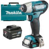 Makita TW140DSME - Masina de insurubat cu impact cu 2 acumulatori Li-Ion 12 V 4 Ah patrat 3/8 inch 140 Nm M8-M16 valiza plastic