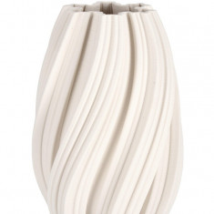 Vaza Joleen, Bizzotto, Ø20 x 31 cm, ceramica imprimata 3D, interior rezistent la apa, bej