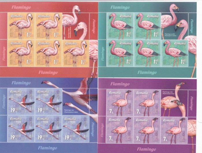 ROMANIA 2021 - FLAMINGO,SET MINICOLI, MNH - LP 2336