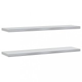 Cumpara ieftin Rafturi de perete 2 buc. 100x23,5x3 cm argintiu otel inoxidabil