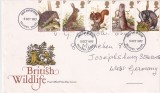 FILATELIE TEMATICA - PLIC MAREA BRITANIE FCD TEMATICA FAUNA ROZATOARE, Stampilat