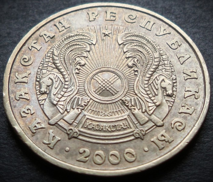 Moneda 50 TENGE - KAZAHSTAN, anul 2000 * cod 3473 A