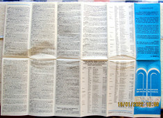 Statiunile Balneoclimaterice din Romania 1981.Harta veche,bibliografie pe verso. foto